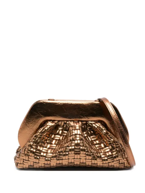 Themoirè woven clutch bag