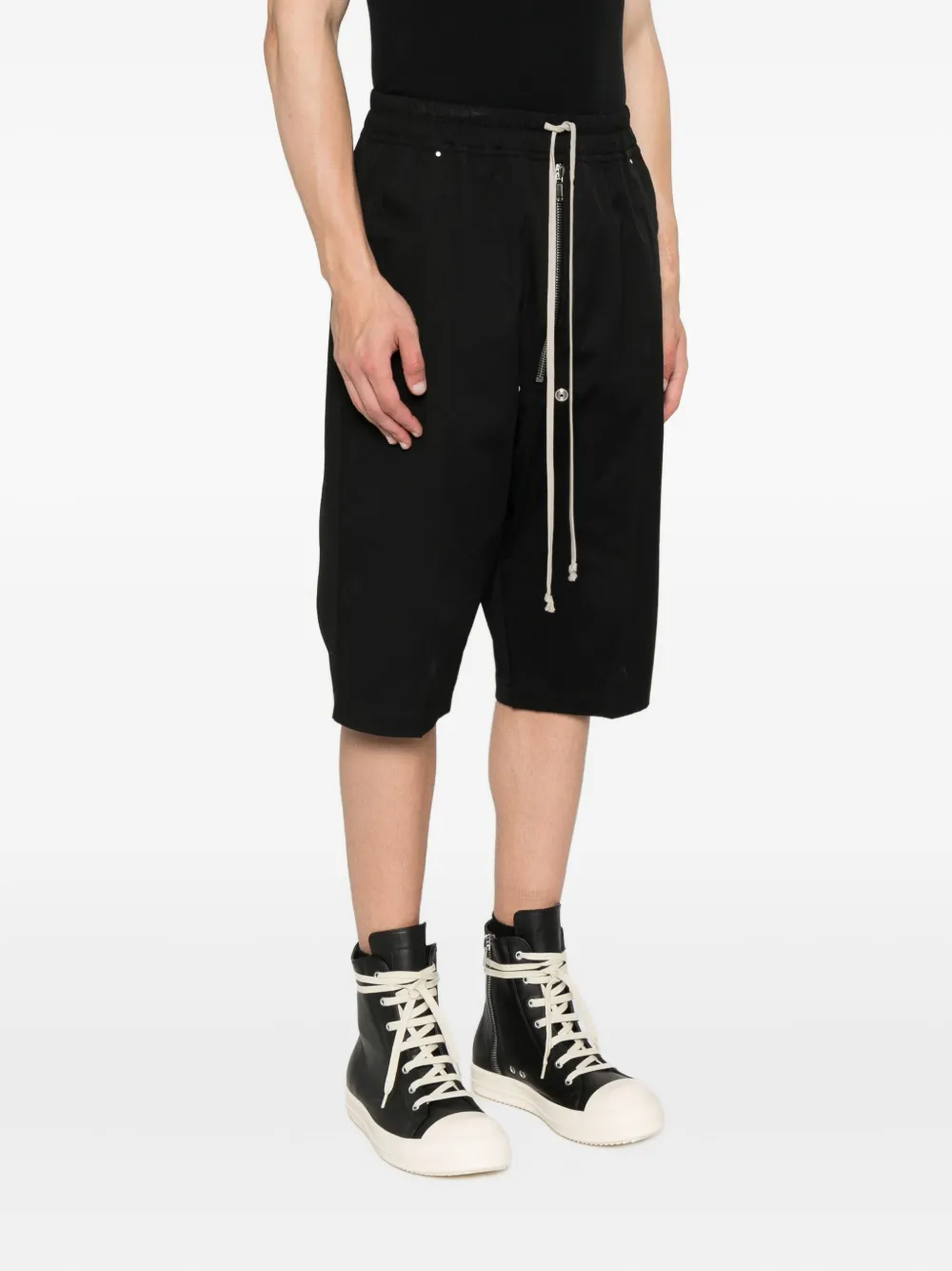 Rick Owens drawstring pockets shorts Zwart