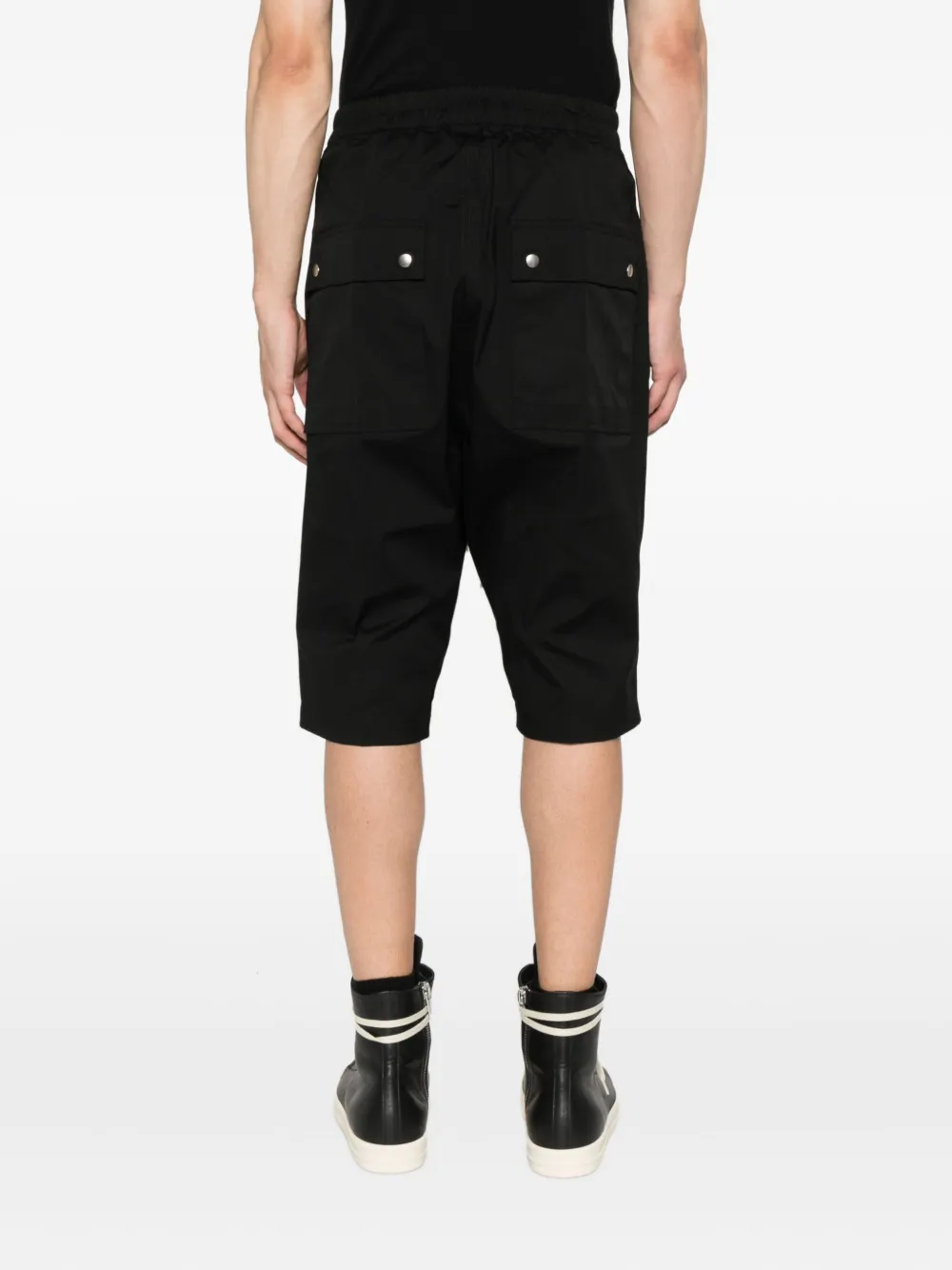 Rick Owens drawstring pockets shorts Zwart