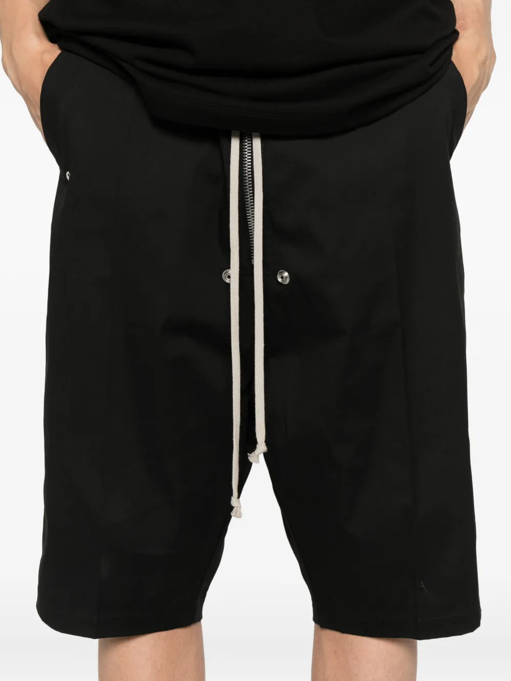 Rick Owens drawstring pockets shorts Zwart