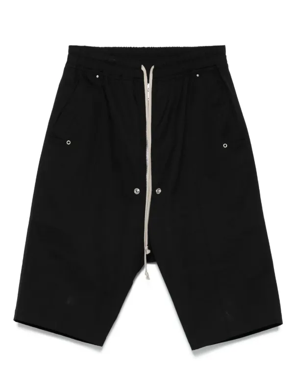 Rick Owens ドローストリング ポケット ショートパンツ | ブラック