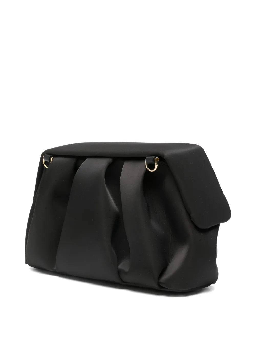 Themoirè Black Afrodite Clutch In Vegan Leather In Black
