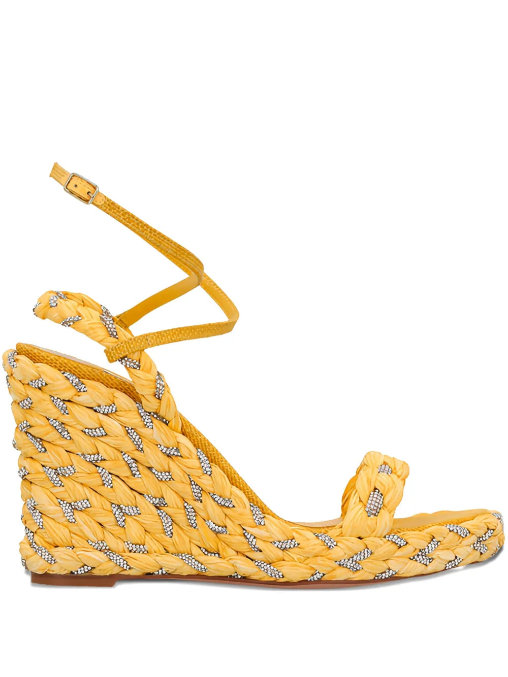 Aquazzura woven wedge sandals Geel