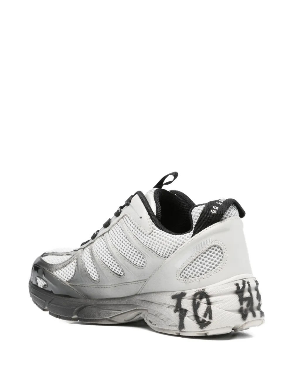 44 Label Group Mesh-panel Lace-up Sneakers In Gray
