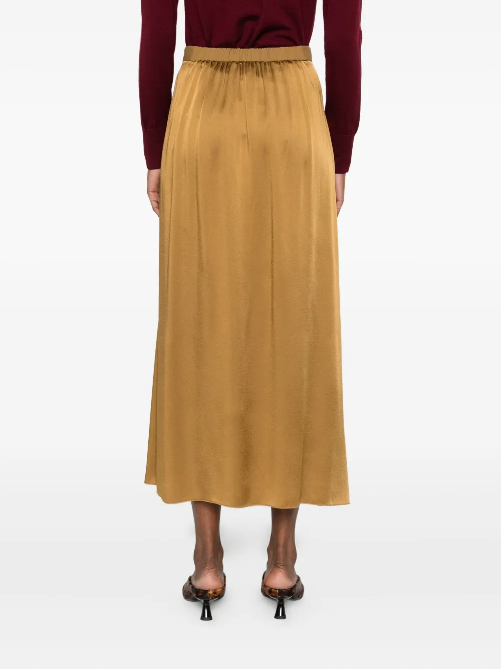 Forte Plooirok met A-lijn Geel