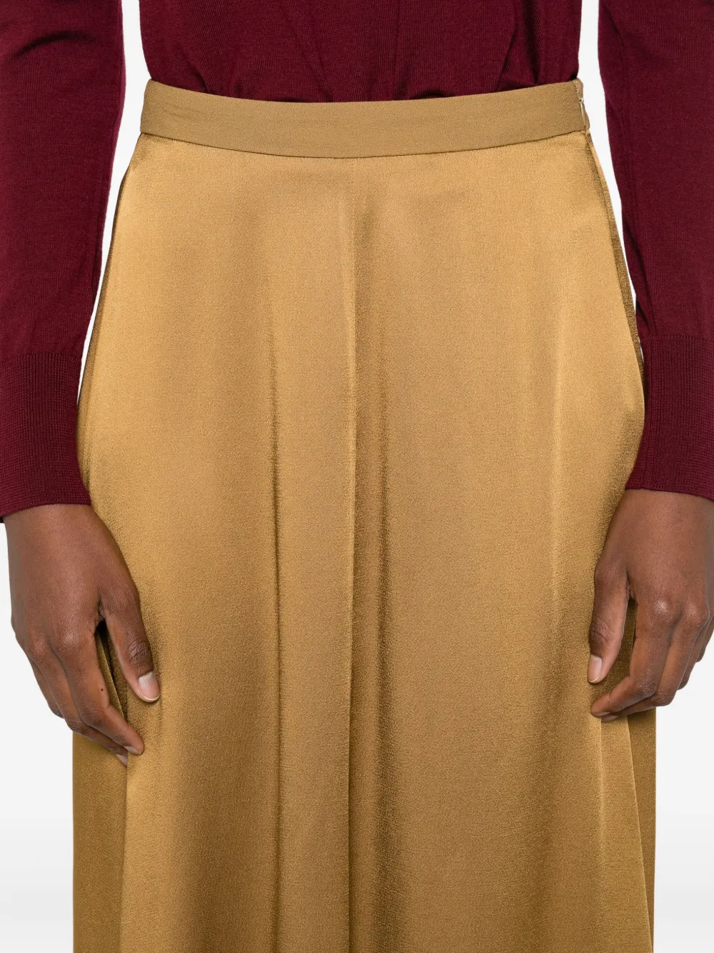 Forte Plooirok met A-lijn Geel