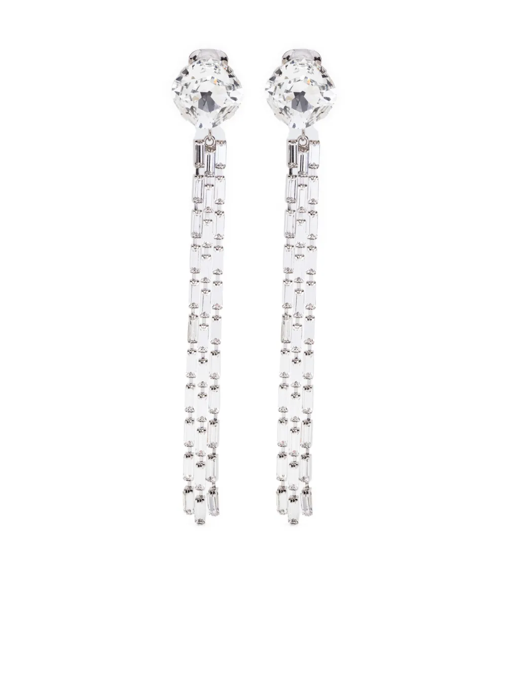 Alessandra Rich fringe-detail drop earrings | Silver | Image 1