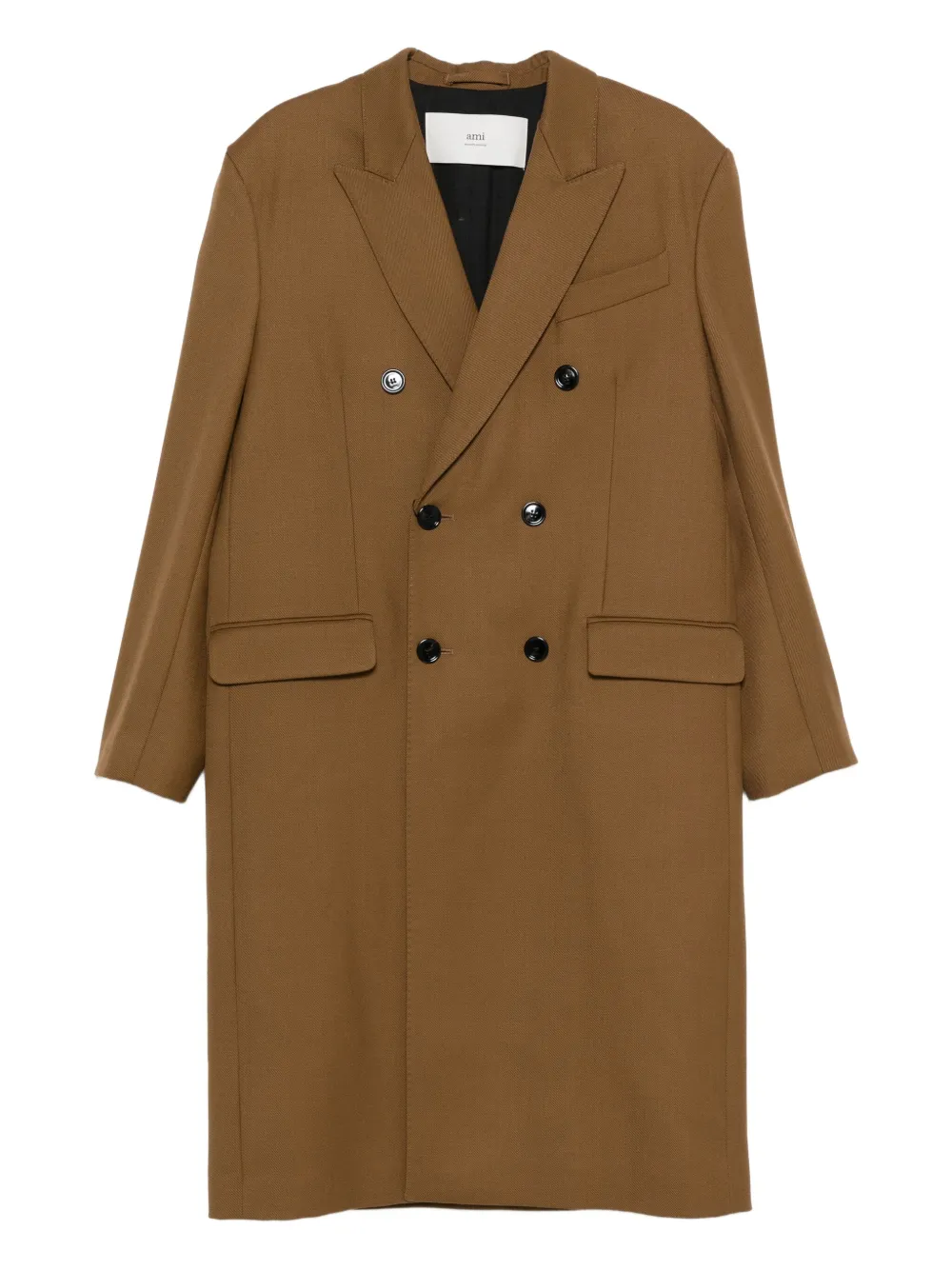 AMI Paris wool double-breasted coat | Brown | Image 1
