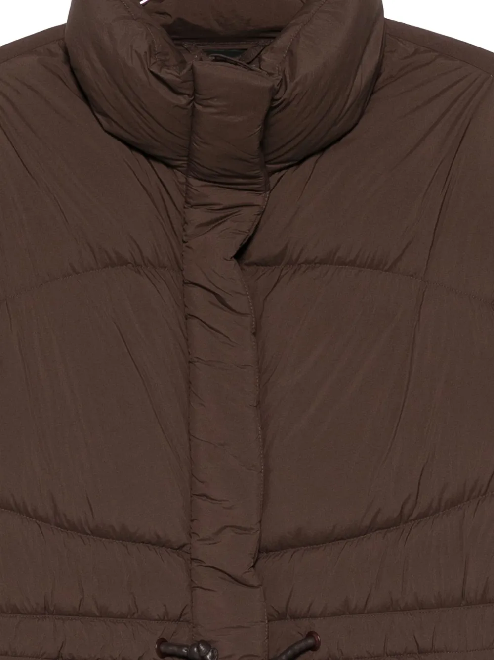 Bacon Drawstring Puffer Coat In Brown