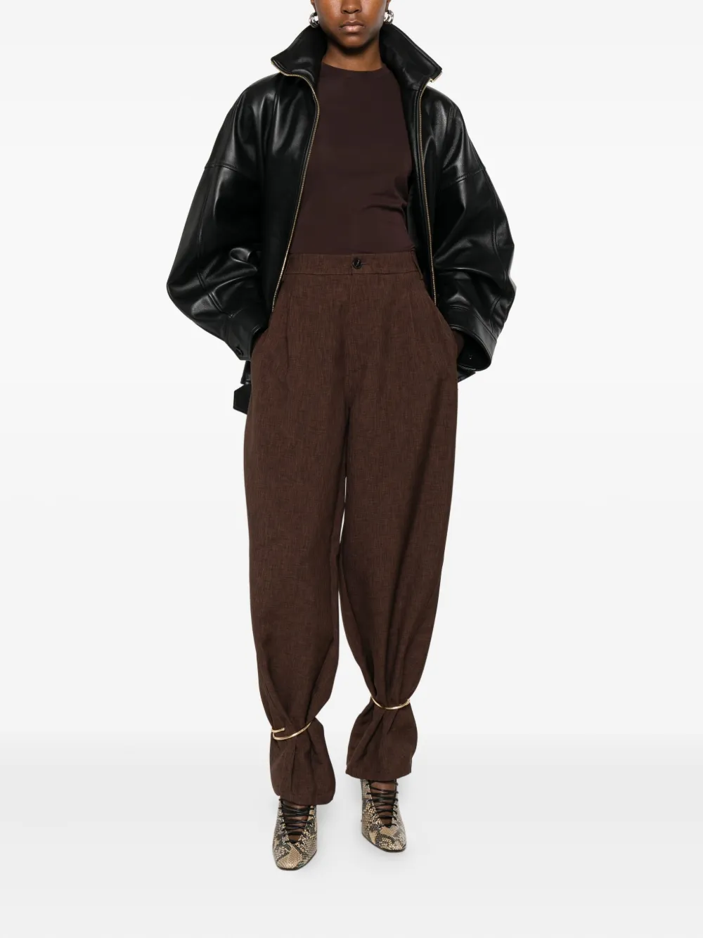 DARKPARK ring-cuff trousers - Bruin