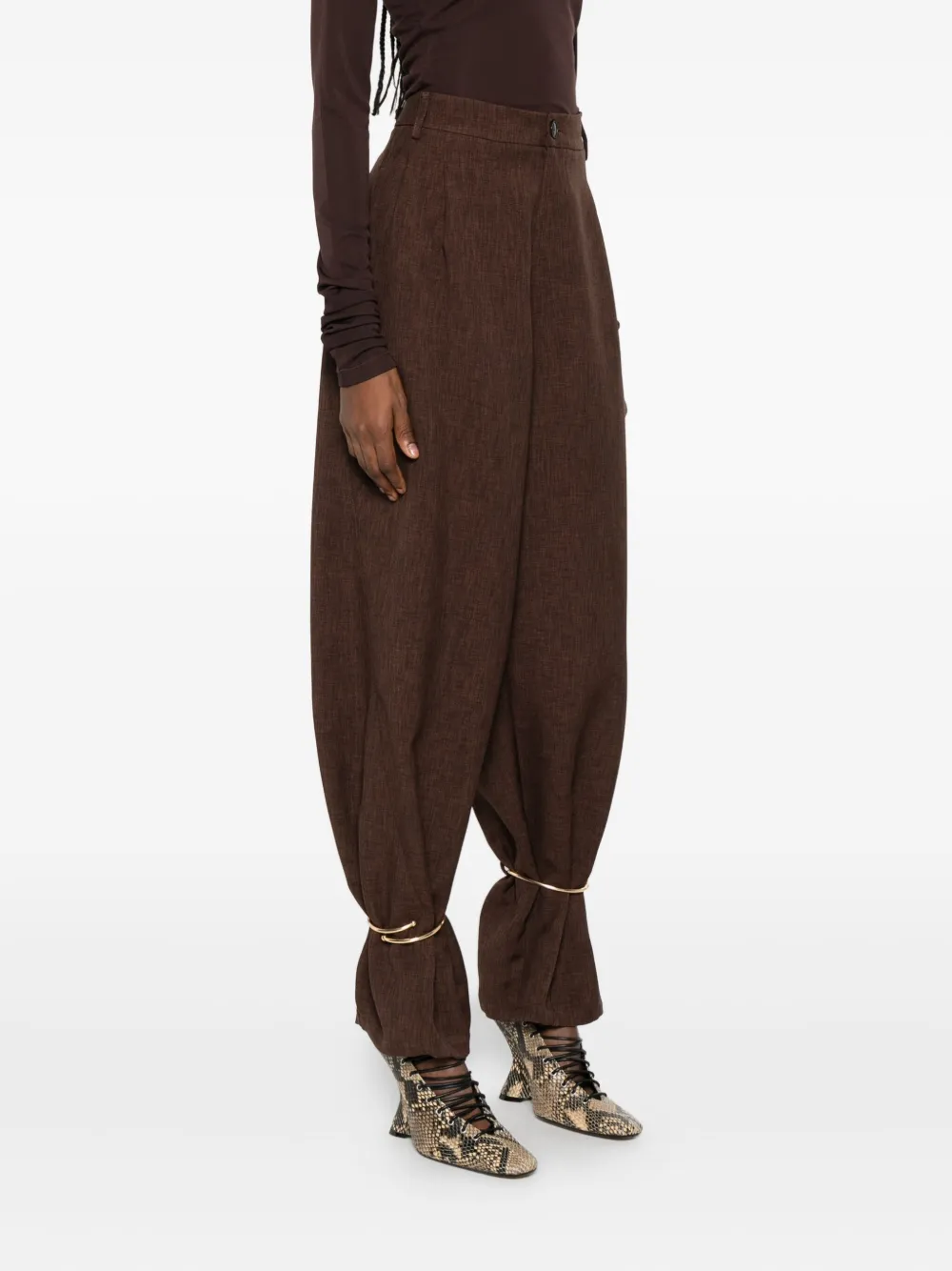 DARKPARK Broek met omgeslagen pijpen Bruin