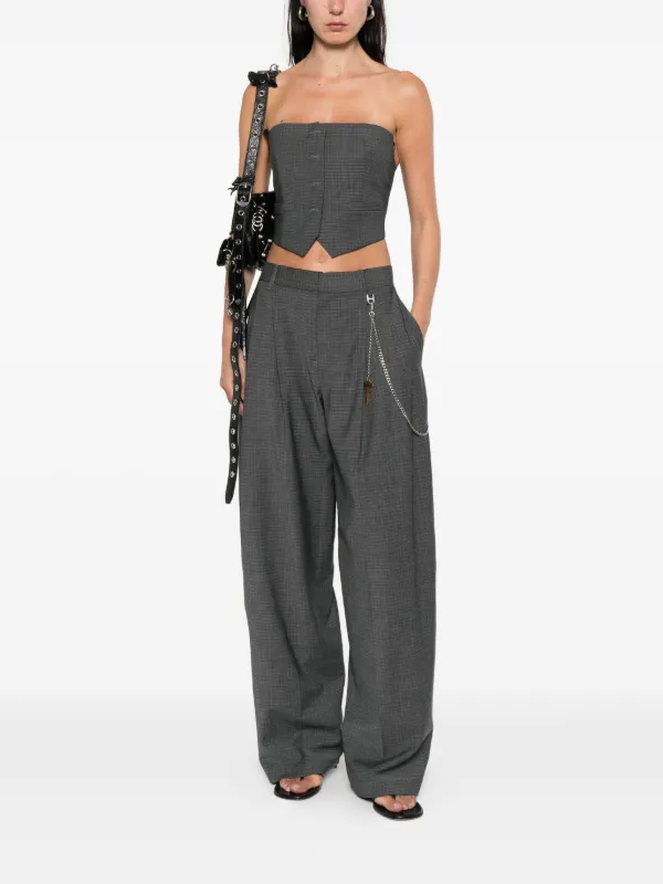 Alexander Wang Pleated key-chain Trousers | Grey | FARFETCH
