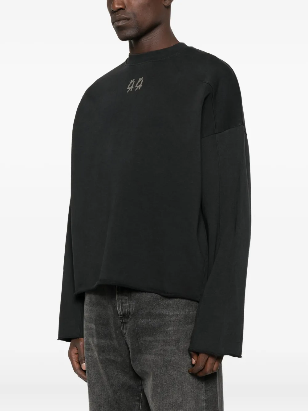 44 LABEL GROUP Sweater met ronde hals Zwart