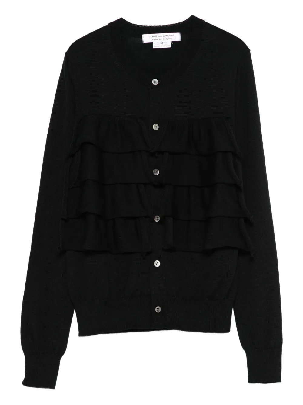 Comme Des Garçons layered-ruffle cardigan | Blue | Image 1