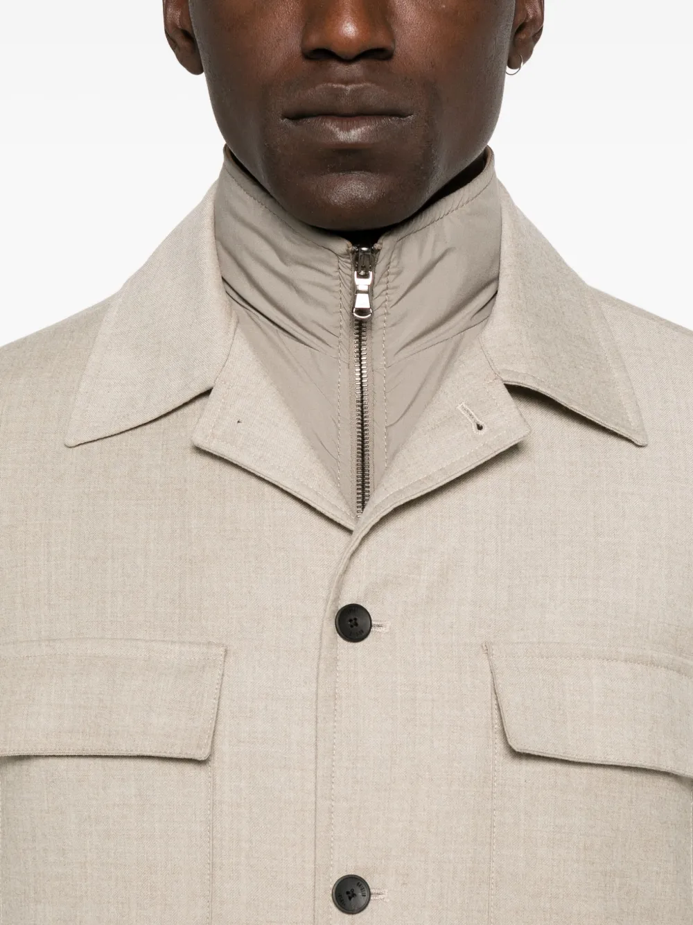 Briglia 1949 button-down pocket shirt Beige