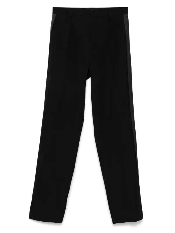 Casablanca サイドストライプ タックパンツ | ブラック | FARFETCH JP