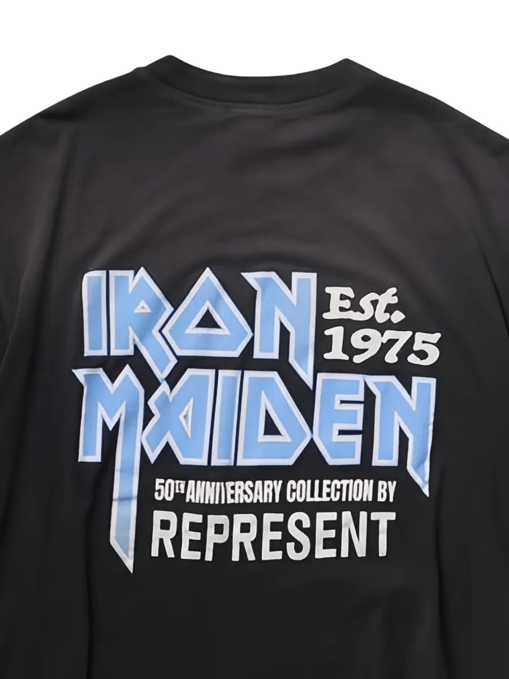 Represent Iron Maiden T-shirt met logoprint Zwart