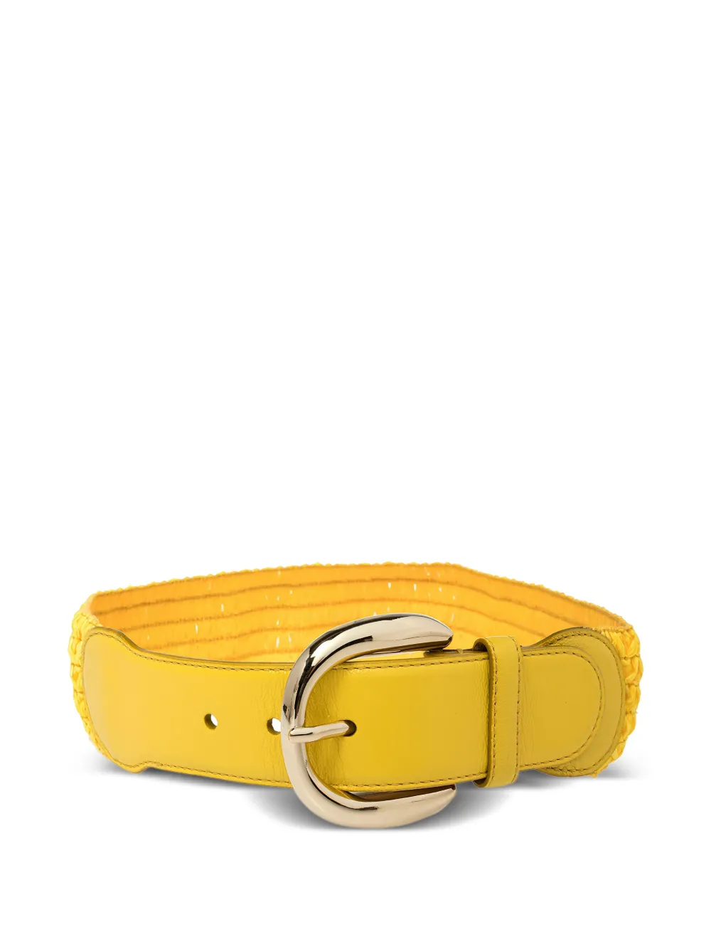 Dolce & Gabbana Pre-Owned woven straw belt | Yellow | Image 1