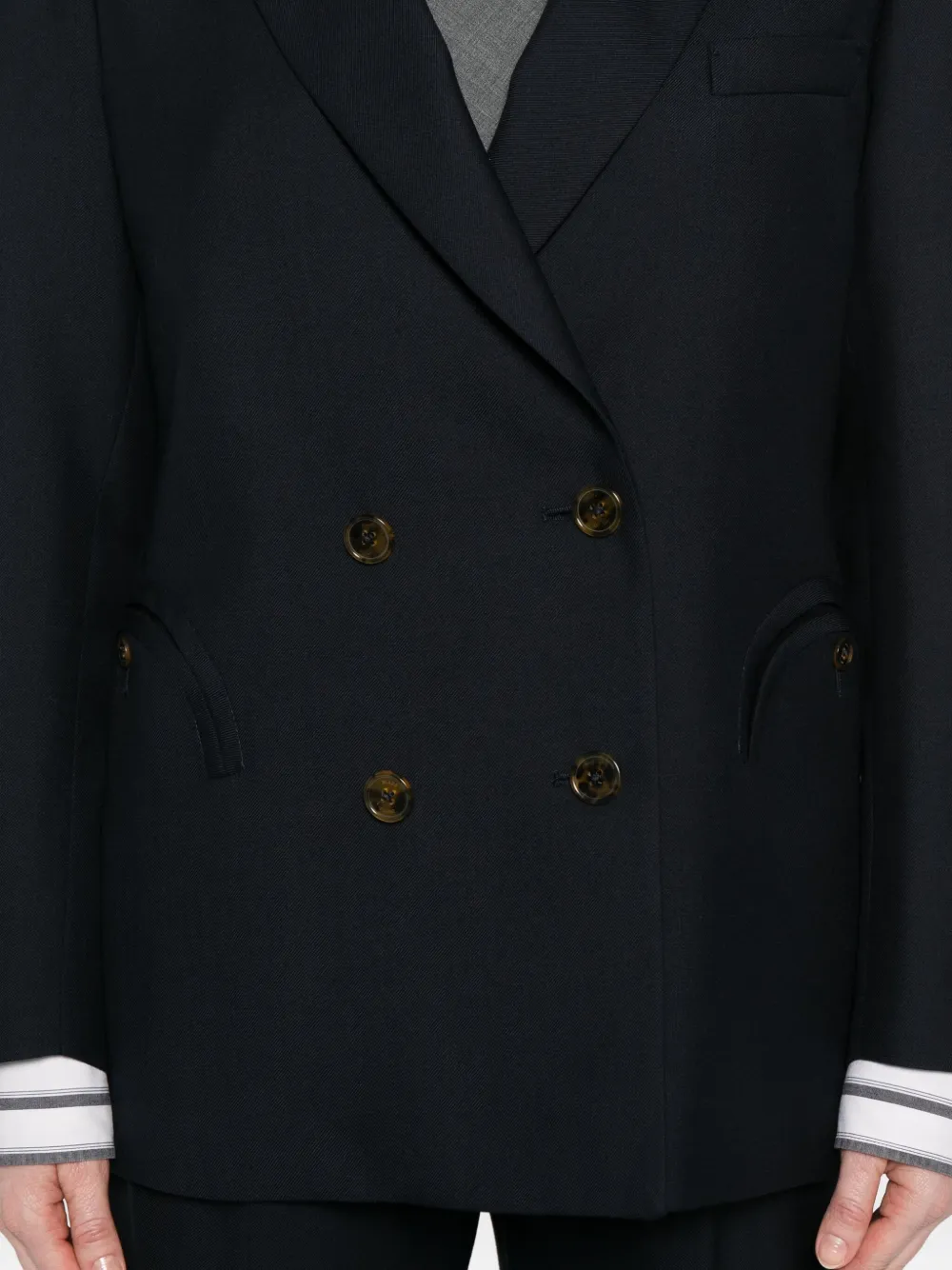 Blazé Milano Double-breasted Blazer In Black