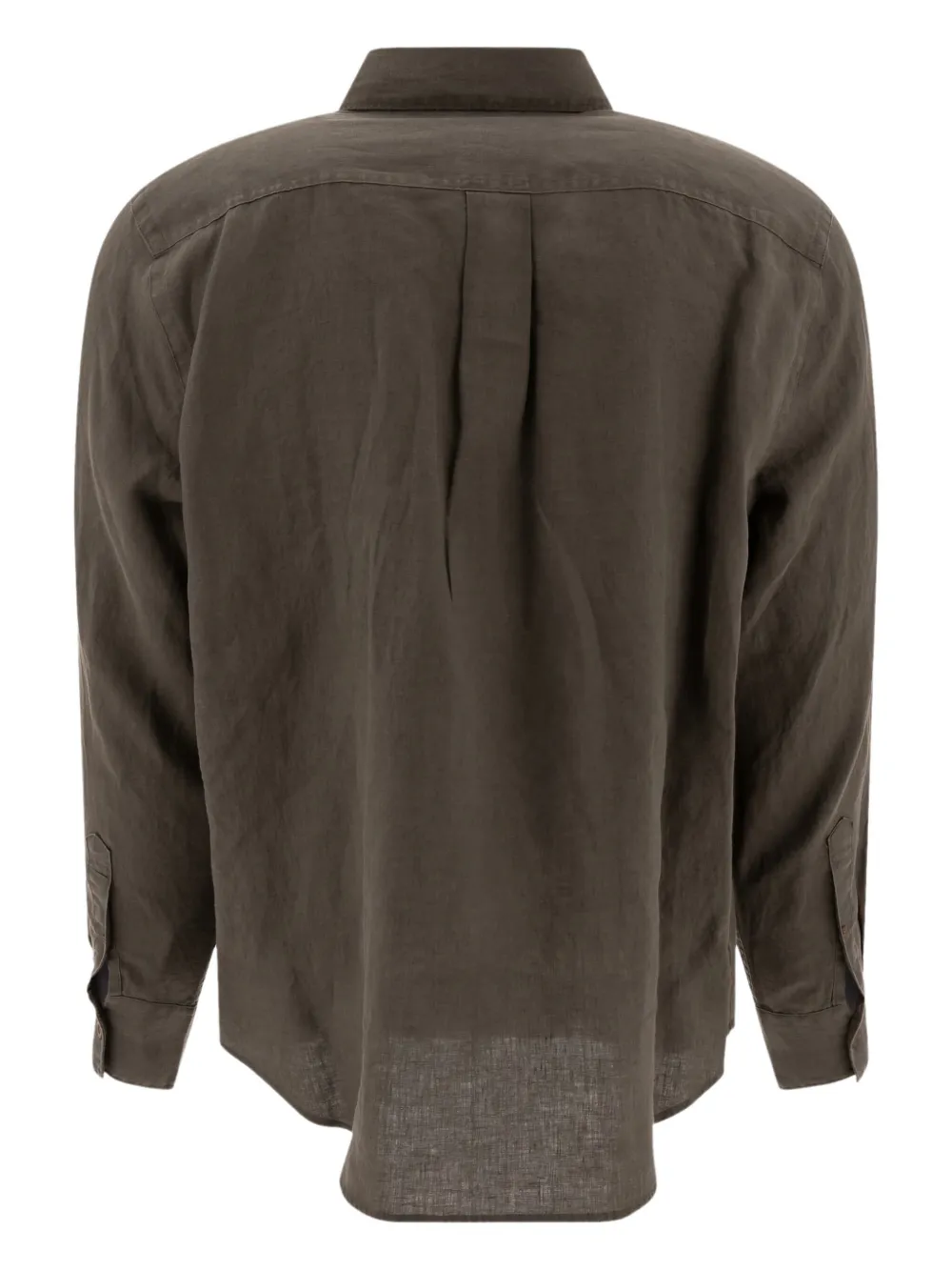 Vince double-pocket linen shirt - Groen