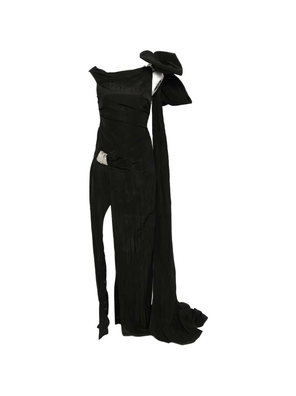 David Koma bow-detail maxi dress - Black