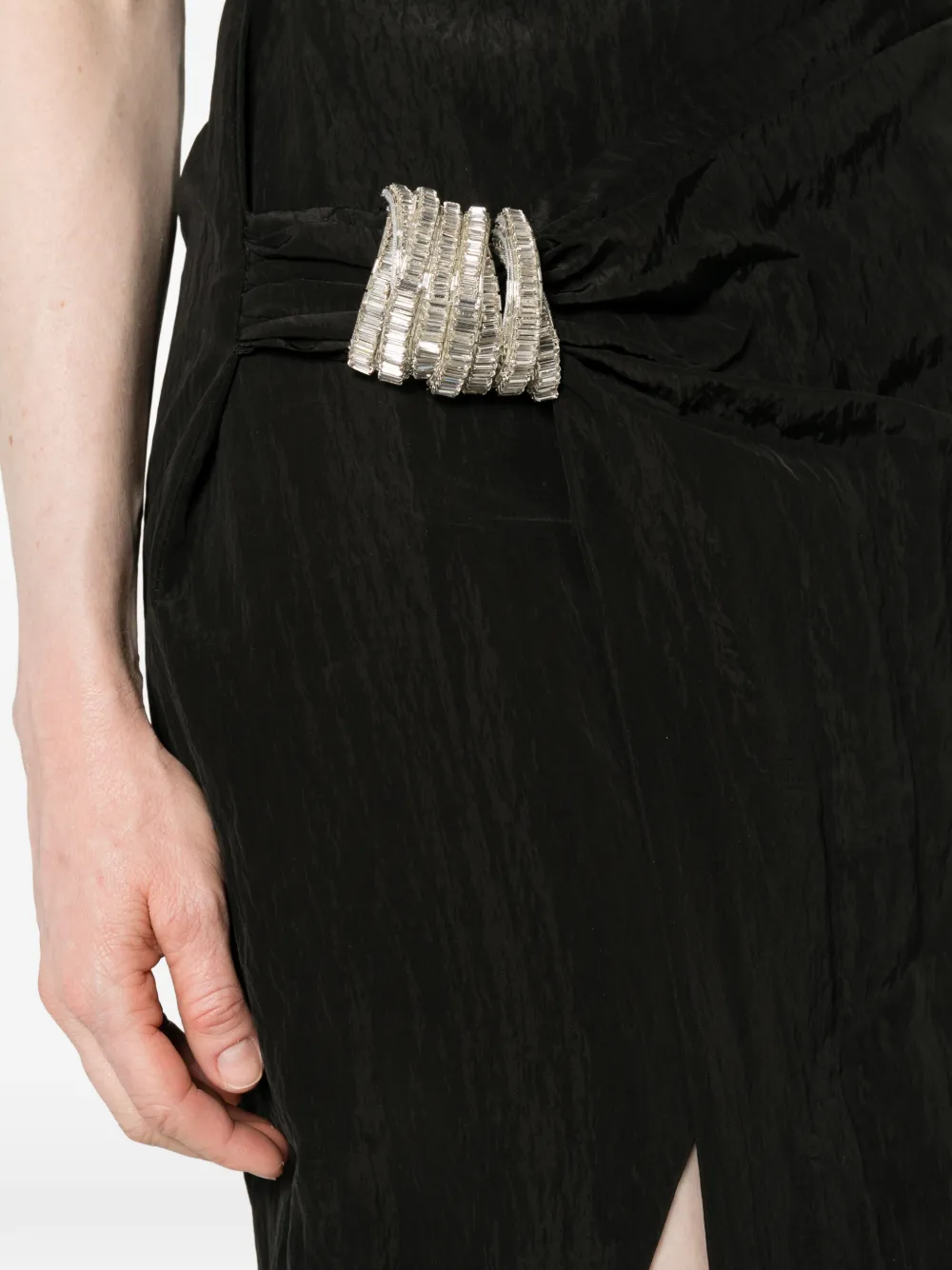 David Koma Maxi-jurk met strikdetail Zwart
