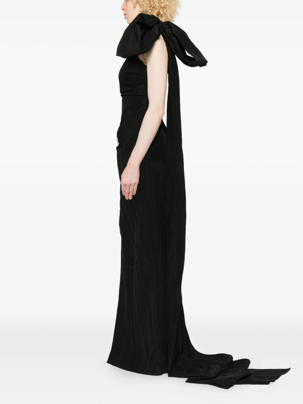 David Koma Maxi-jurk met strikdetail Zwart