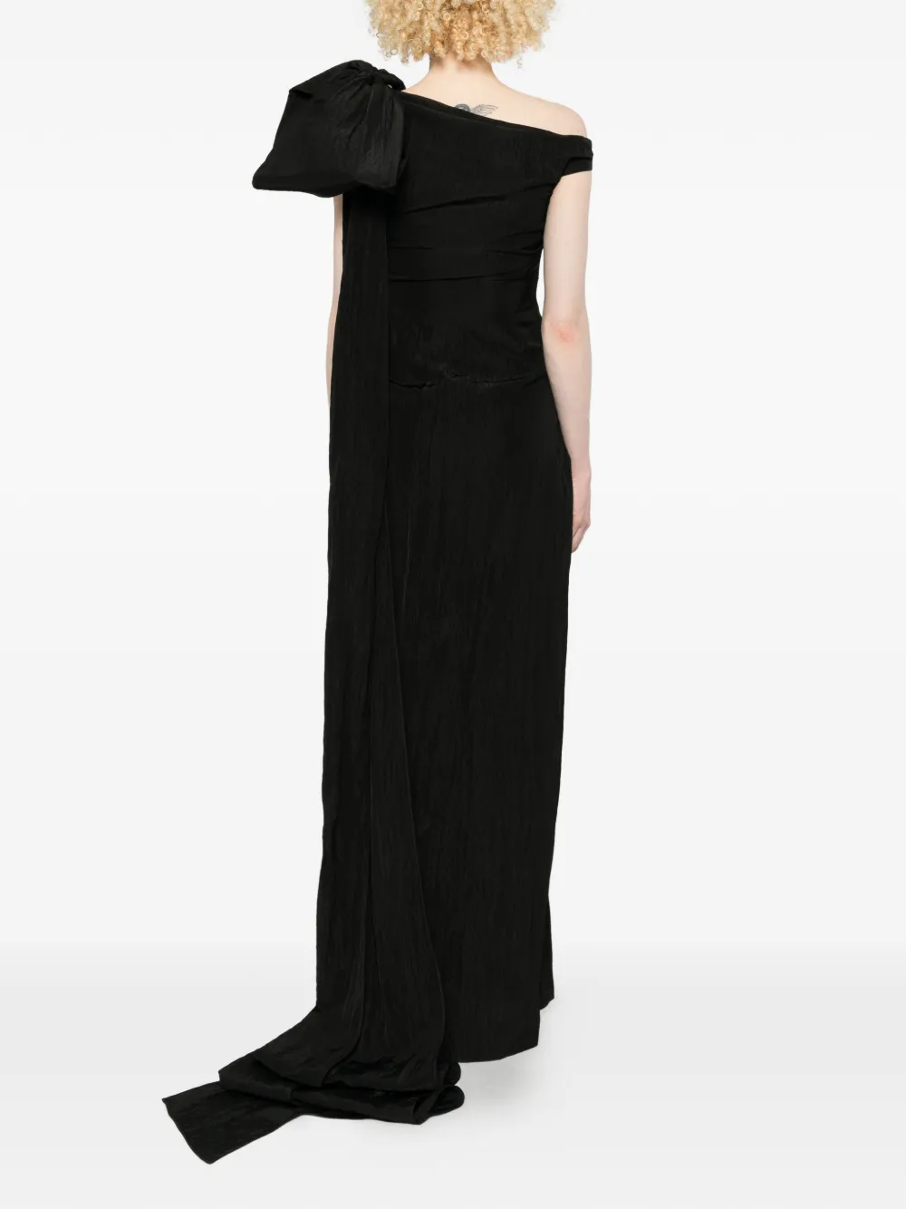 David Koma Maxi-jurk met strikdetail Zwart