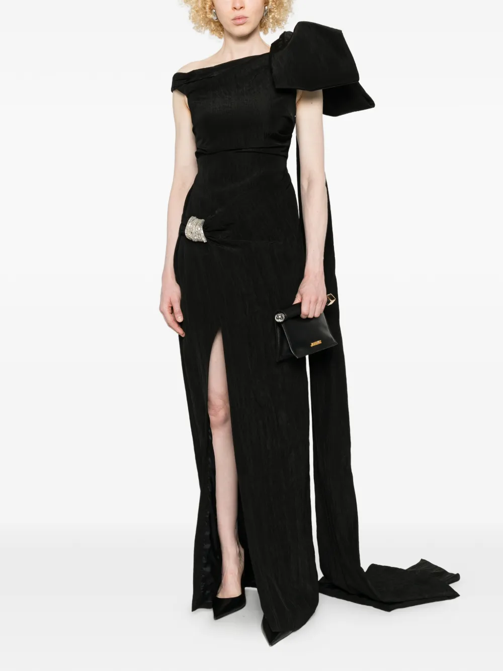 David Koma Maxi-jurk met strikdetail Zwart