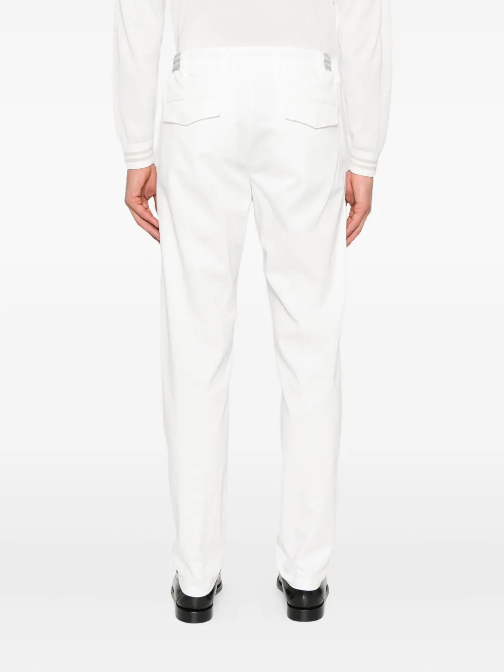 Eleventy Broek met trekkoordtaille Wit