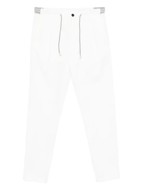 Eleventy pleated drawstring-waist trousers