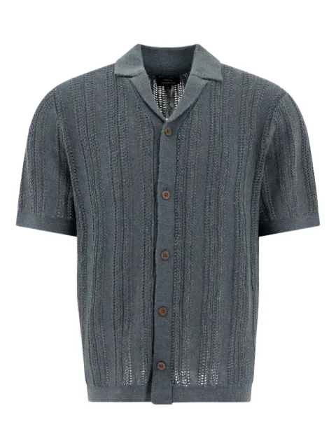 Vince chemise en maille ajourée Cabana à design côtelé
