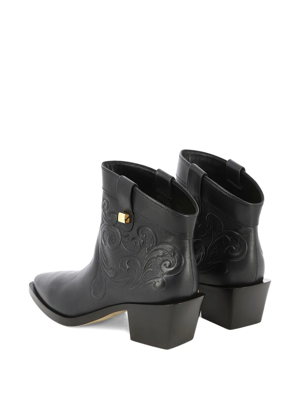 Maison Skorpios 60mm Alexandra Cordoba leather cowboy boots Zwart
