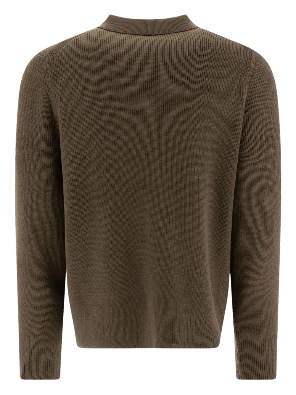 Vince zip-fastening ribbed cardigan Groen