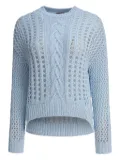 RAKKI cable-knit eyelet-detail sweater - Blue