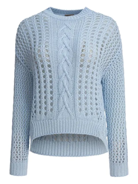 RAKKI cable-knit eyelet-detail sweater