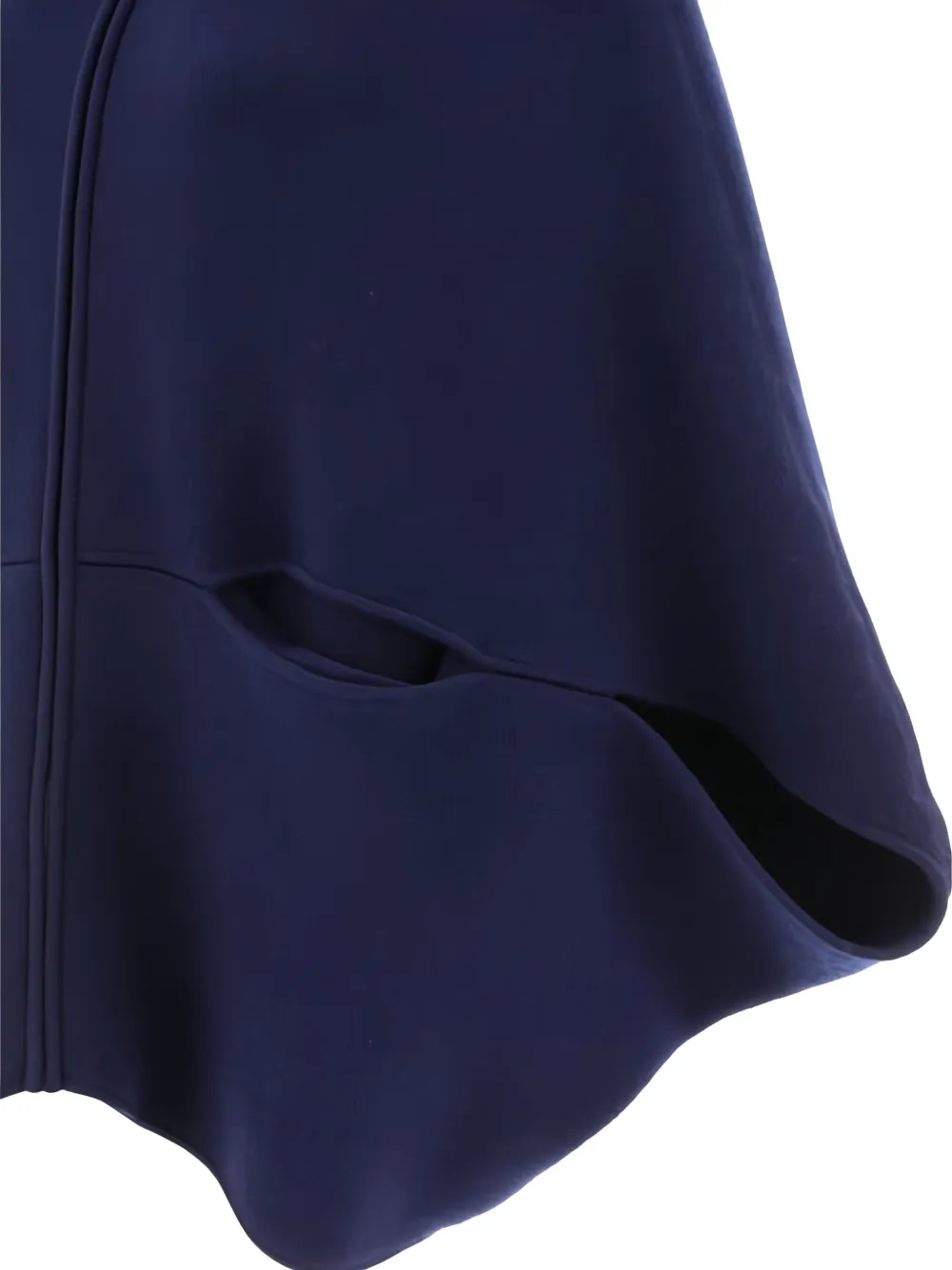 GIOVI fur-trimmed hooded cape Blauw