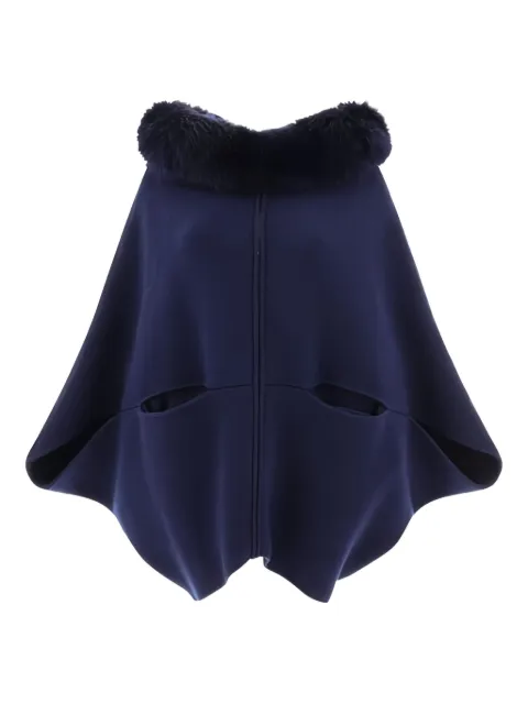 GIOVI fur-trimmed hooded cape