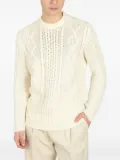 RAKKI cable-knit diamond-pattern sweater - Neutrals
