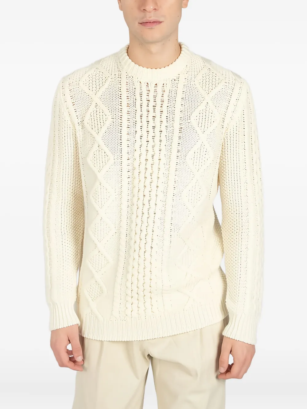 RAKKI cable-knit diamond-pattern sweater | Knitted Sweaters | Image 2