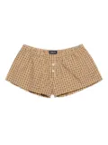 Mainless checked shorts - Neutrals
