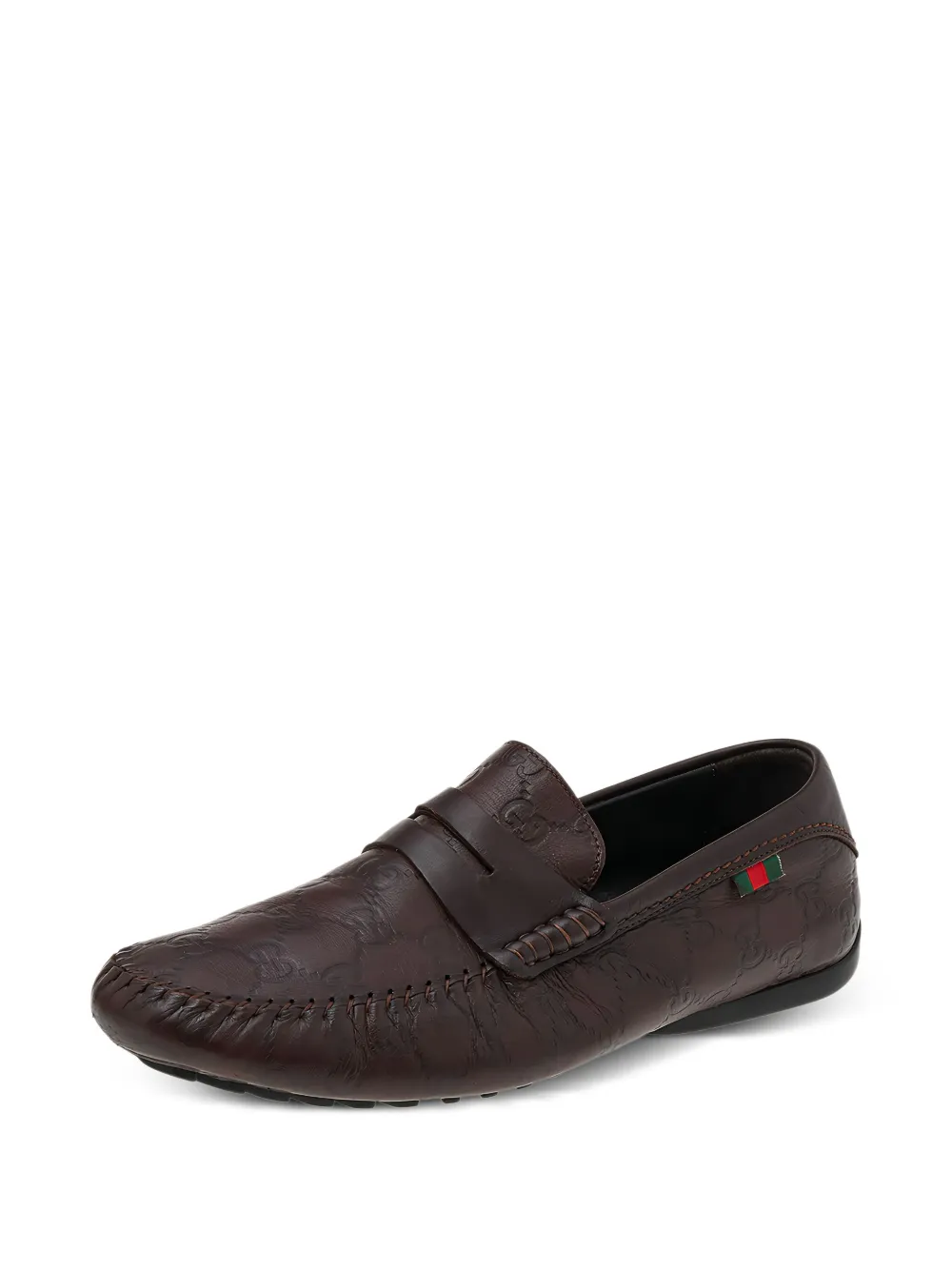 Gucci Pre-Owned Guccissima slip-on penny loafers | Image 2