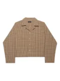 Mainless checked cropped shirt - Neutrals