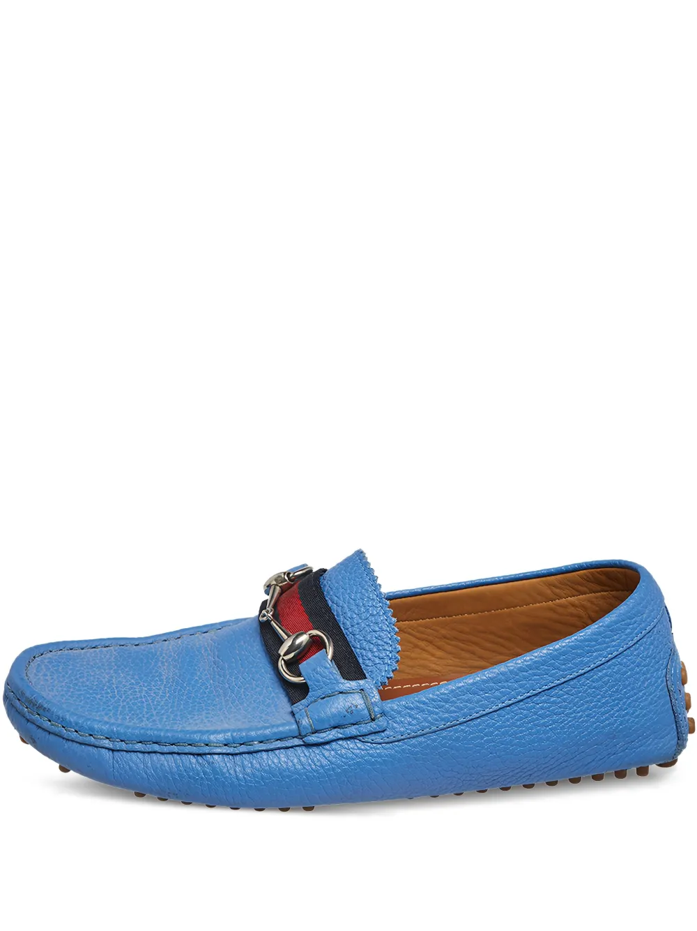 Gucci Pre-Owned Horsebit leather loafers | Blue | Image 1