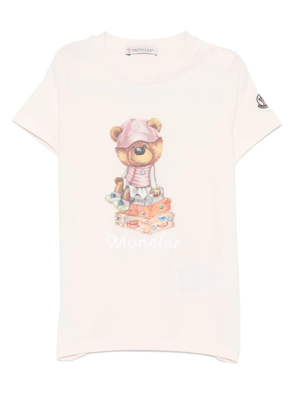 Moncler Enfant Katoenen T-shirt Roze