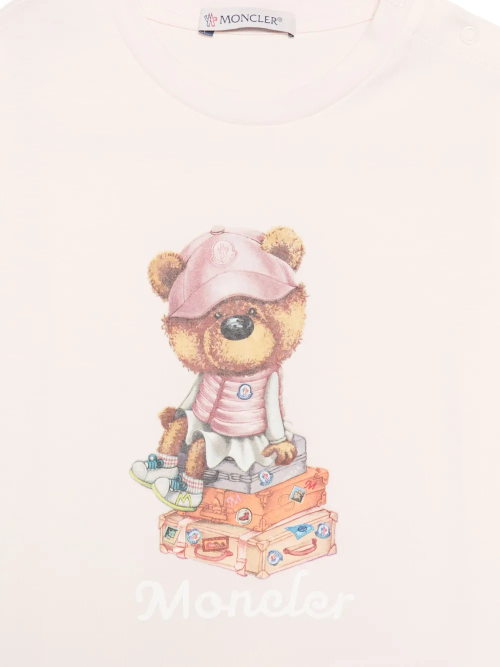 Moncler Enfant Katoenen T-shirt Roze