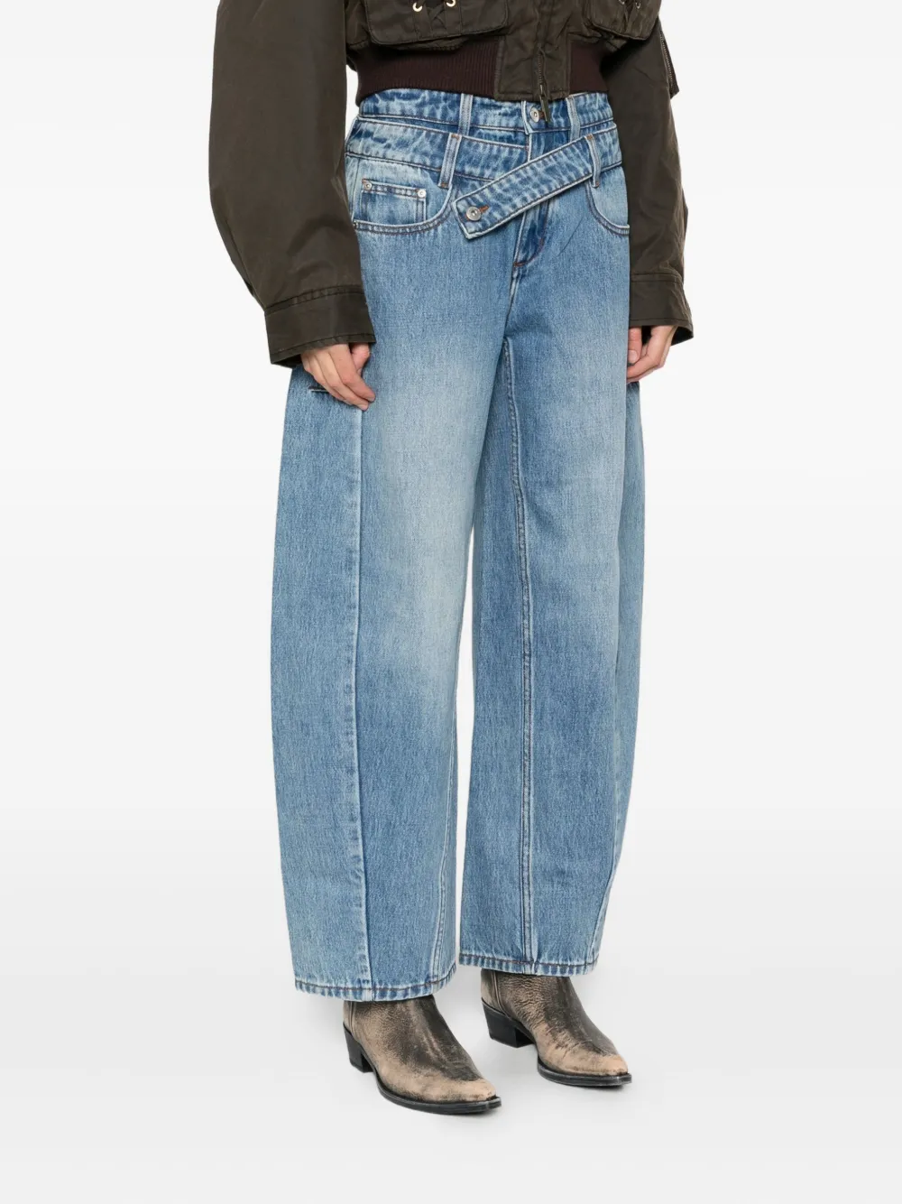 Feng Chen Wang Wide-leg Jeans In Blue