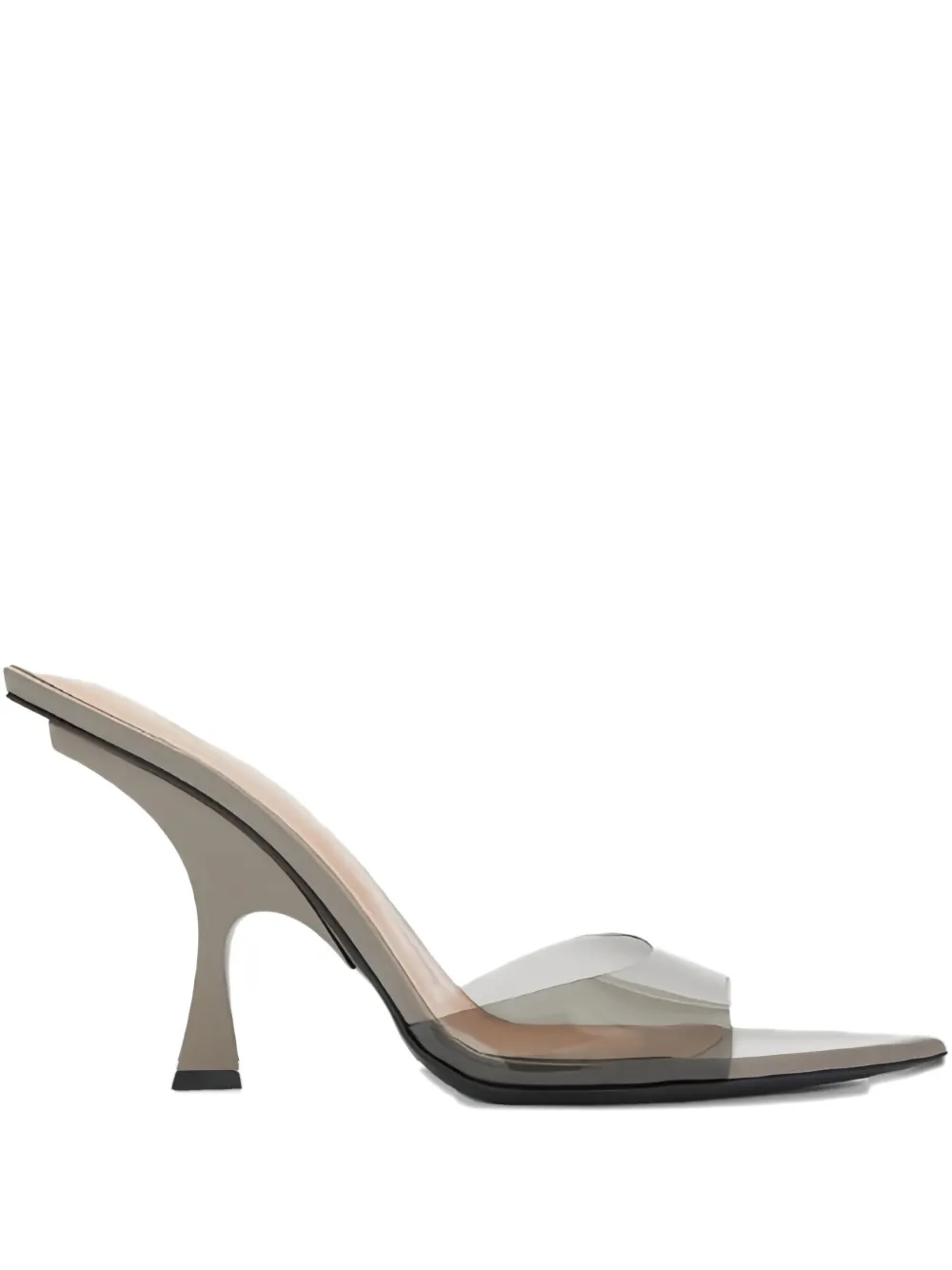 The Attico 95mm leather mules Grey