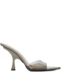 The Attico 95mm leather mules - Grey