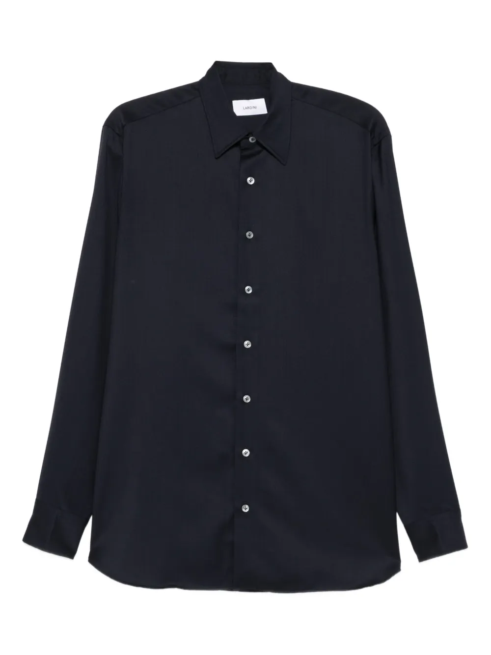 Lardini long-sleeve wool shirt Blauw